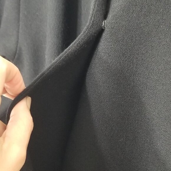 Nicole Neault Vintage Black Retro 100% Wool Bucklet Long Sleeve 80's Dress - Picture 6 of 9